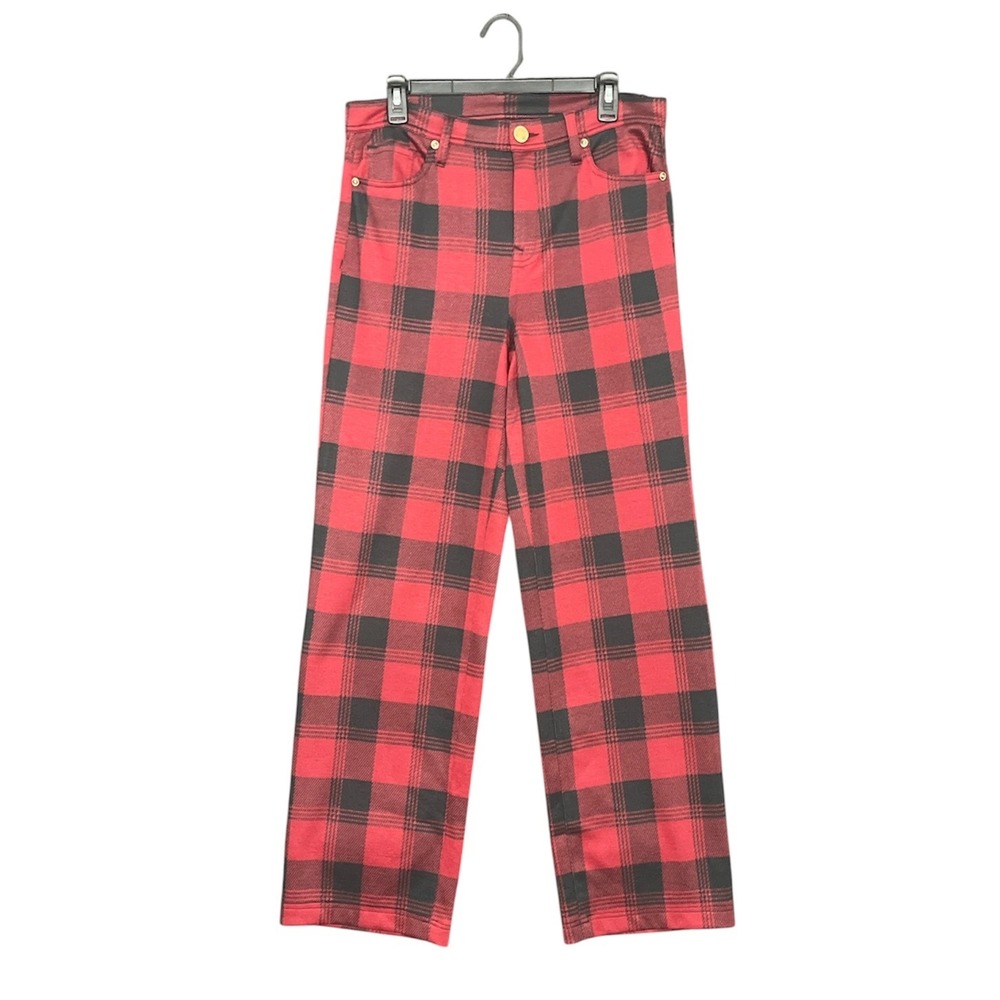 D2 Diane Gilman Buffalo Plaid Pants Womens 10T Straight Leg Holiday Cabin